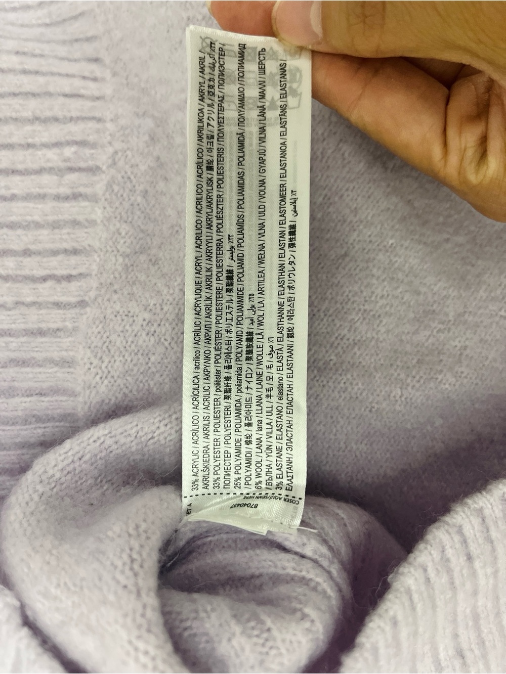 Lilac Crewneck Crop Women's Sweater